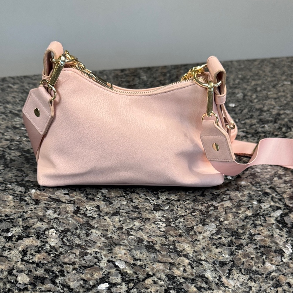 Madden NYC Pink Crossbody Bag with Chain Detail - Picture 5 of 13